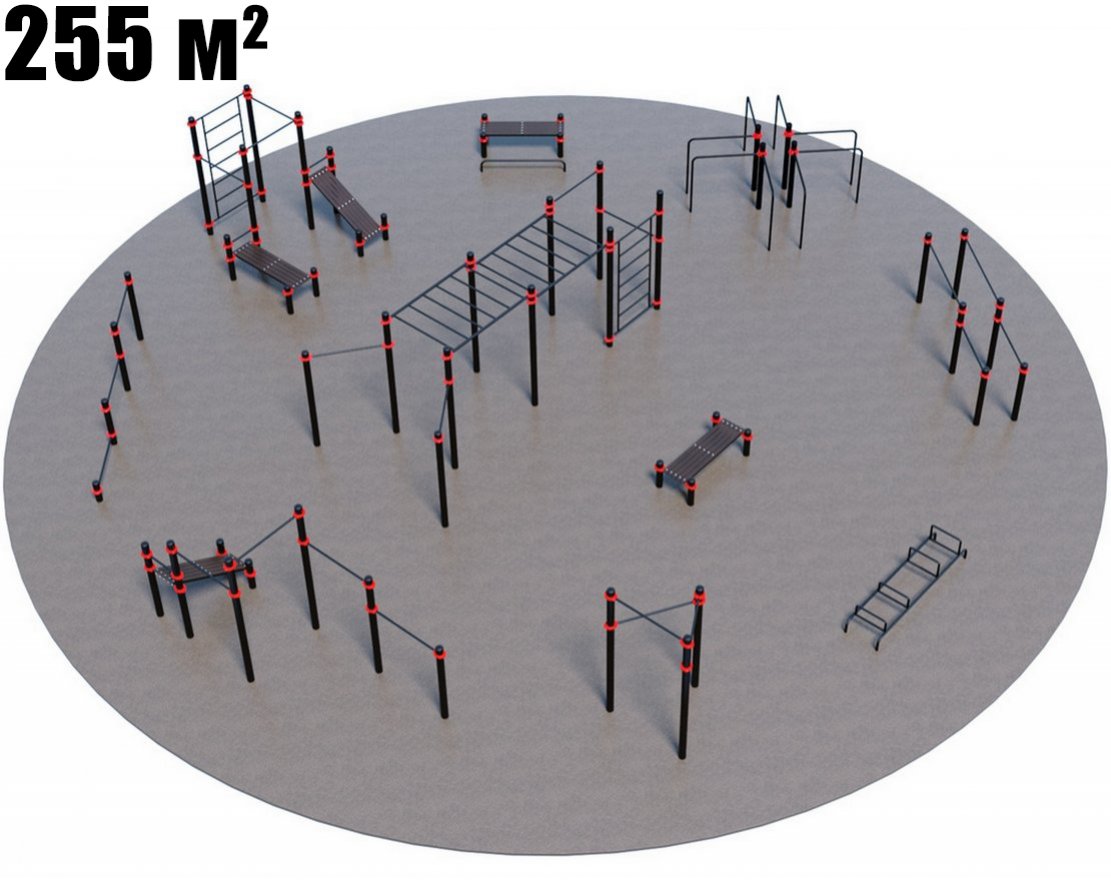 Проект Районная площадка для Воркаут и ГТО 3-2 (Ø18 м)