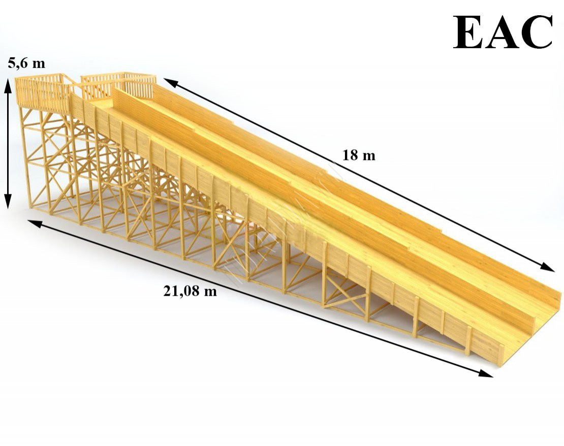 Зимняя горка TORUDA Север wood-12 (скат 18 м)